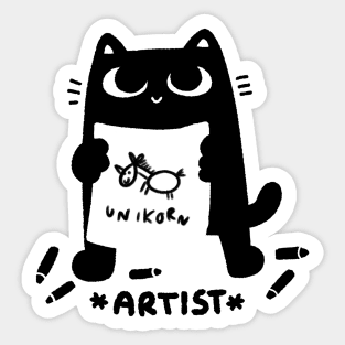 Artist cat Sticker